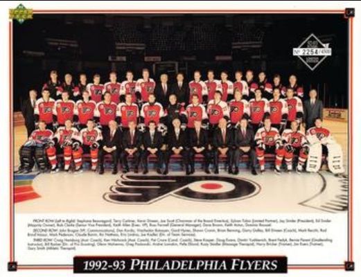1992 Upper Deck Philadelphia Flyers Base /4500