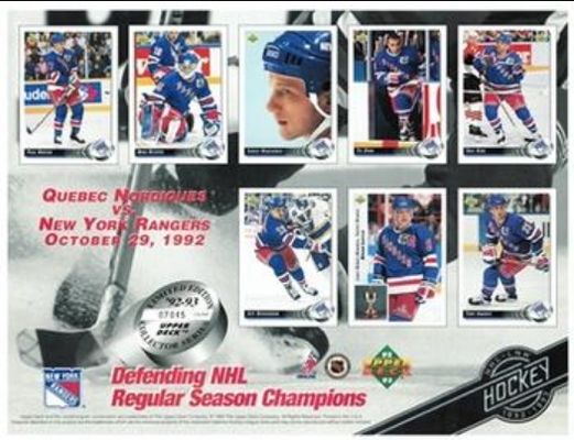 1992 Upper Deck Promotional Sheets Base /46557