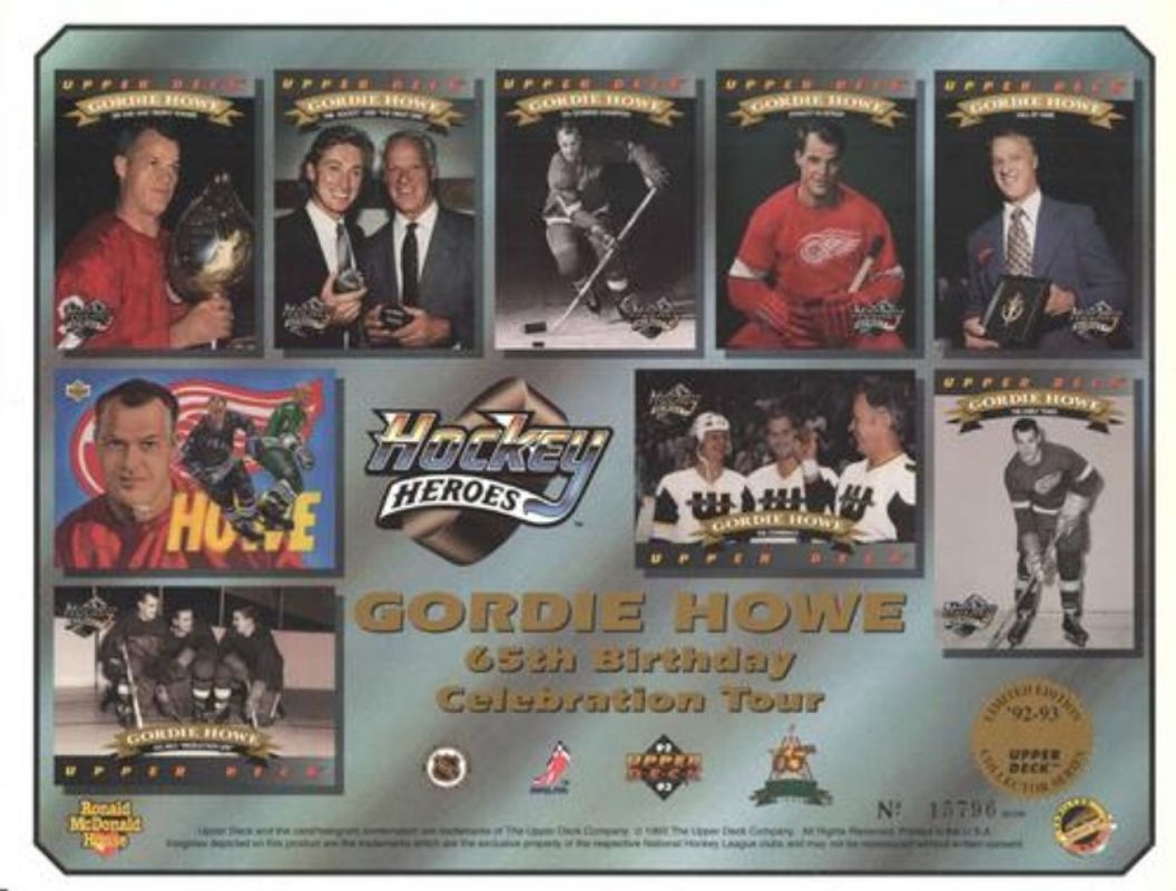 1992 Upper Deck Commemorative Sheets /17000
