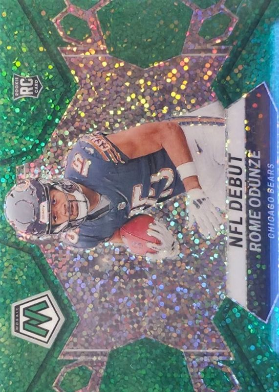 Rome Odunze 2024 Mosaic #281 NFL Debut - Green Sparkle /8 Price