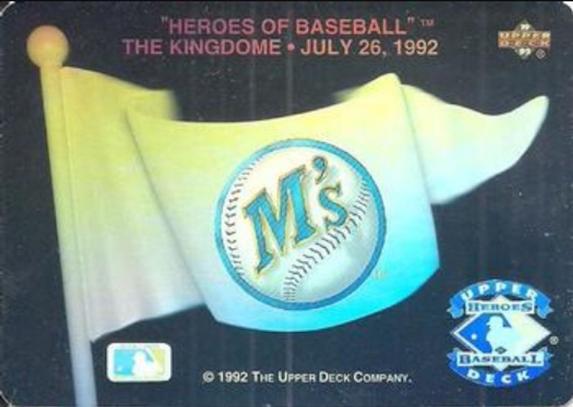Seattle Mariners 1992 Upper Deck Heroes of Baseball Pennant Holograms RAW
