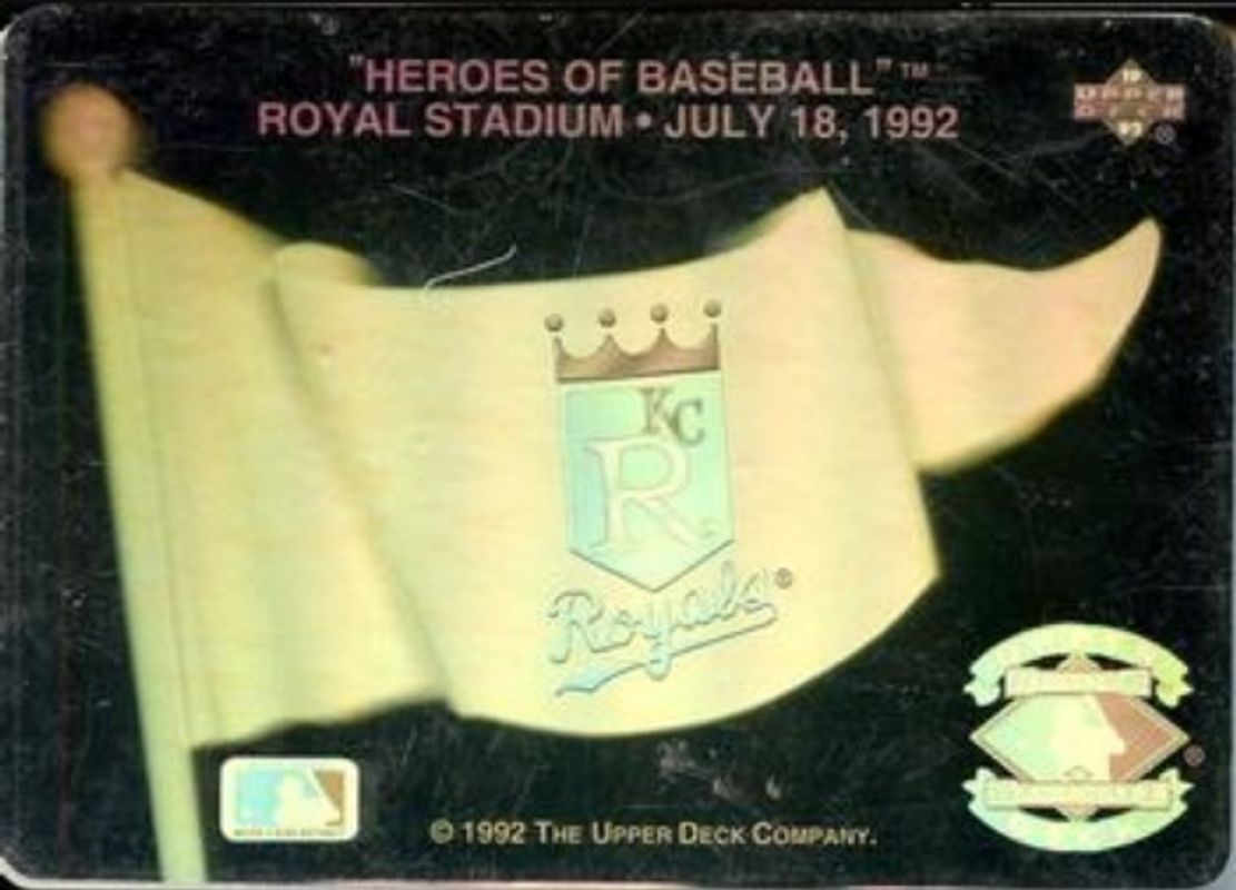 Kansas City Royals 1992 Upper Deck Heroes of Baseball Pennant Holograms RAW