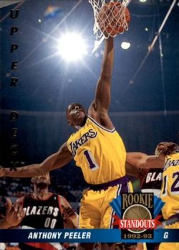 Anthony Peeler 1992 Upper Deck #RS8 Rookie Standouts RAW
