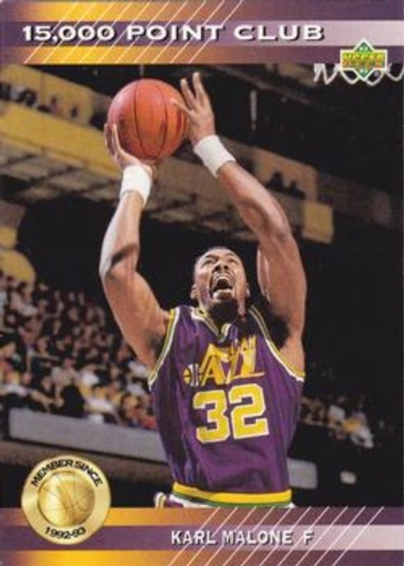 Karl Malone 1992 Upper Deck #PC16 15000 Point Club RAW