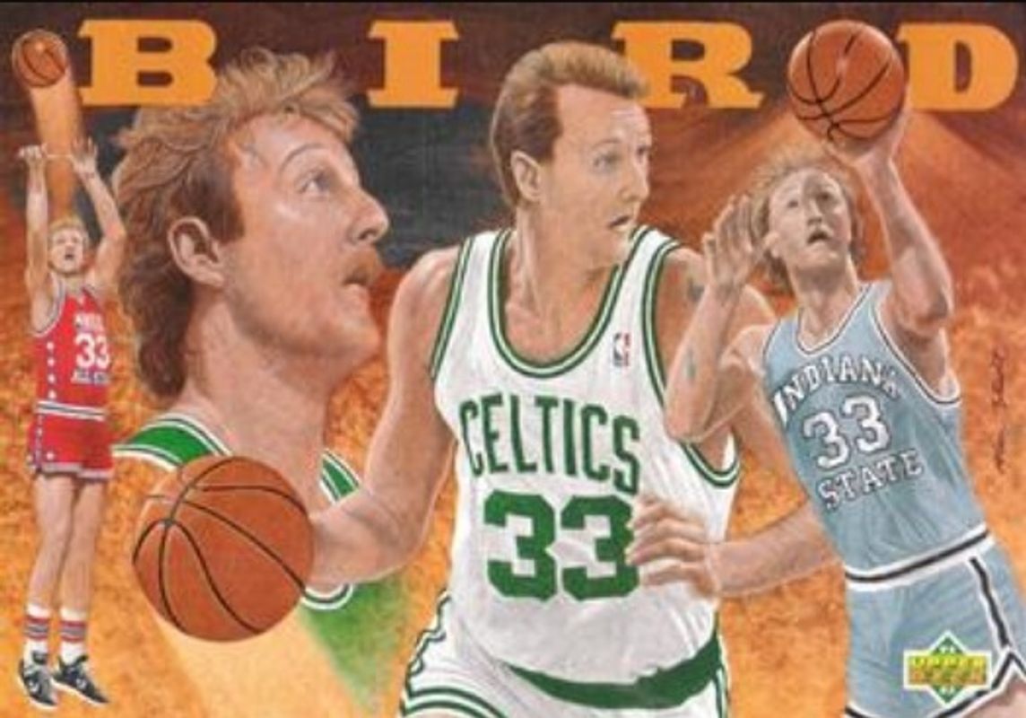 Larry Bird 1992 Upper Deck Basketball Heroes: Larry Bird Box Bottom RAW