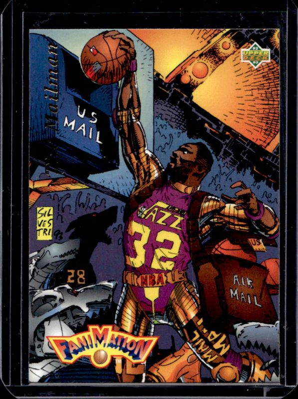 Karl Malone 1992 Upper Deck #508 Fanimation RAW