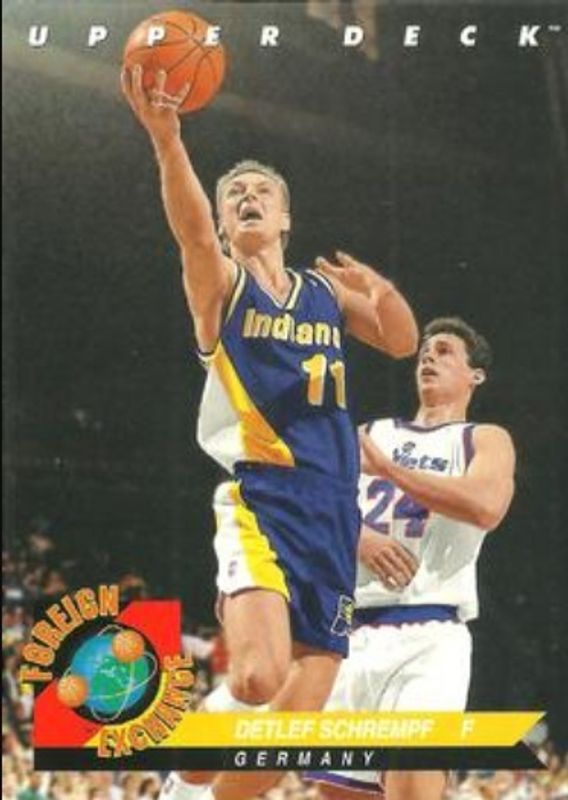 Detlef Schrempf 1992 Upper Deck #FE8 Foreign Exchange RAW