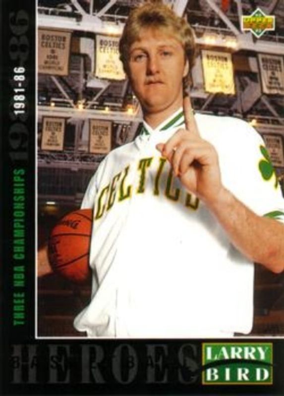 Larry Bird 1992 Upper Deck #22 Basketball Heroes: Larry Bird RAW
