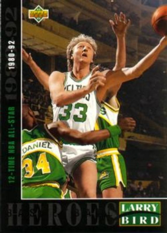 Larry Bird 1992 Upper Deck #21 Basketball Heroes: Larry Bird RAW