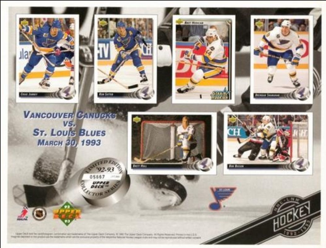 1992 Upper Deck Commemorative Sheets /17000