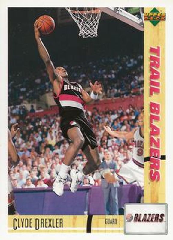 Clyde Drexler 1992 Upper Deck McDonald's French #6 Base RAW