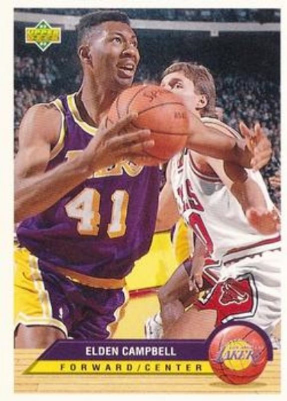 Elden Campbell 1992 Upper Deck McDonald's #LA1 Los Angeles Lakers RAW