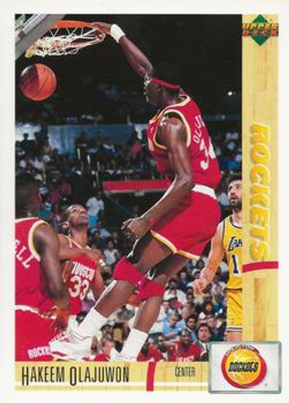 Hakeem Olajuwon 1992 Upper Deck McDonald's French #25 Base RAW