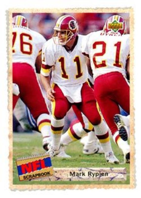 Mark Rypien 1992 Upper Deck #520 Base RAW