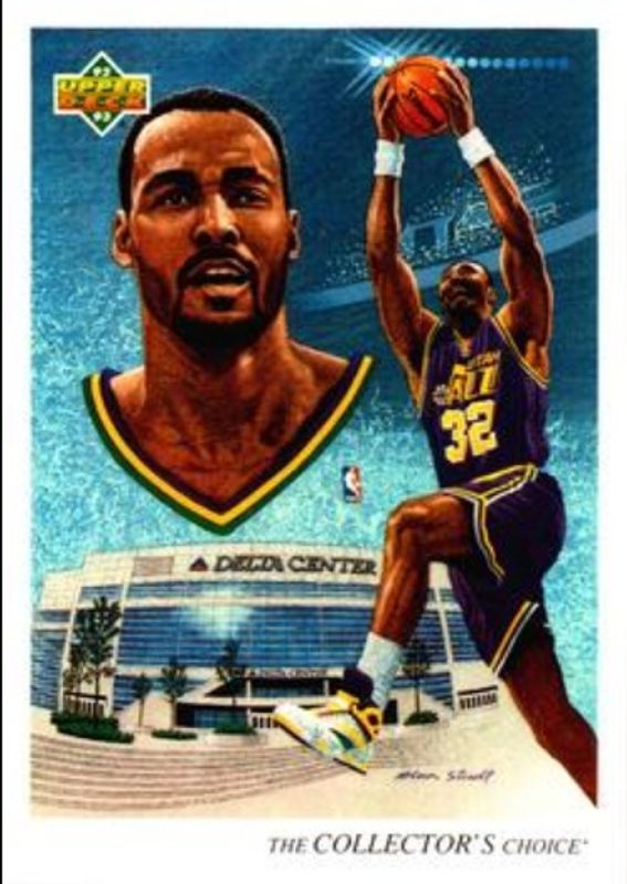 Karl Malone 1992 Upper Deck #44b Base RAW