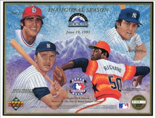 1993 Upper Deck Heroes of Baseball Base /53600