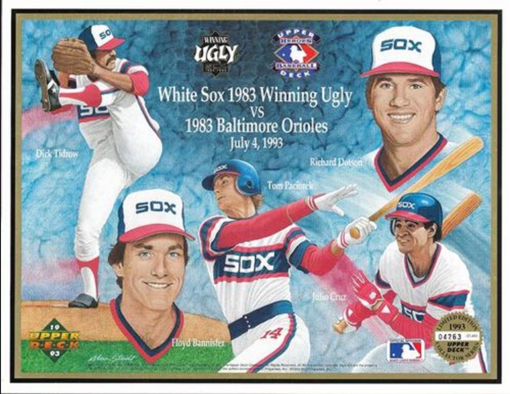 Dick Tidrow / Floyd Bannister / Julio Cruz / Tom Paciorek 1993 Upper Deck Heroes of Baseball Base /53600 RAW