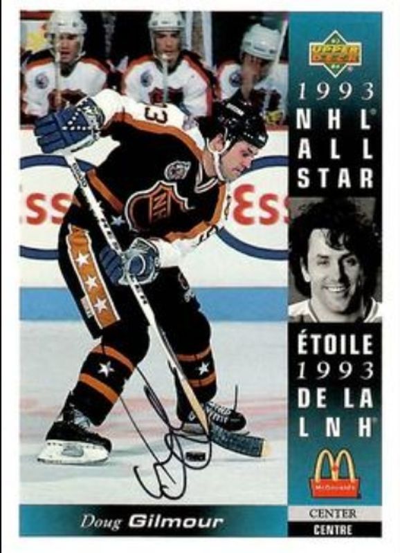 Doug Gilmour 1993 Upper Deck McDonald's NHL All-Stars #McD-05 Autographs