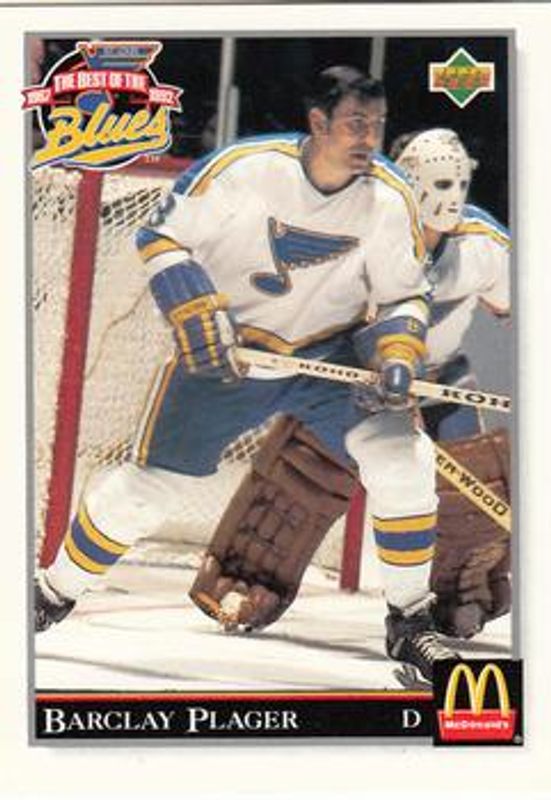 Barclay Plager 1993 Upper Deck McDonald's The Best of the Blues #24 Base RAW