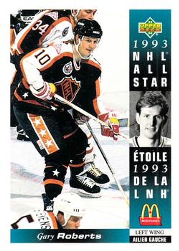 Gary Roberts 1993 Upper Deck McDonald's NHL All-Stars #McD-11 Base RAW