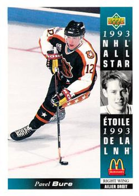 Pavel Bure 1993 Upper Deck McDonald's NHL All-Stars #McD-02 Base RAW