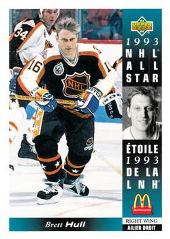 Brett Hull 1993 Upper Deck McDonald's NHL All-Stars #McD-07 Base RAW