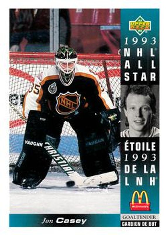 Jon Casey 1993 Upper Deck McDonald's NHL All-Stars #McD-03 Base RAW