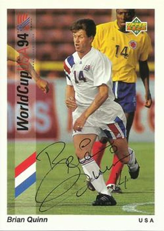 1993 Upper Deck World Cup Preview (English/Spanish) #14 USA Autographed