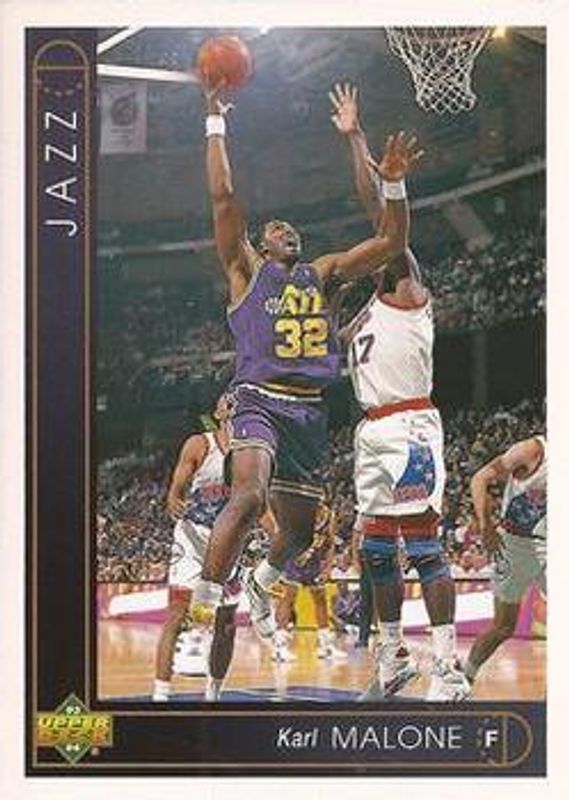 Karl Malone 1993 Upper Deck Golden Grahams (French) #30 Base RAW