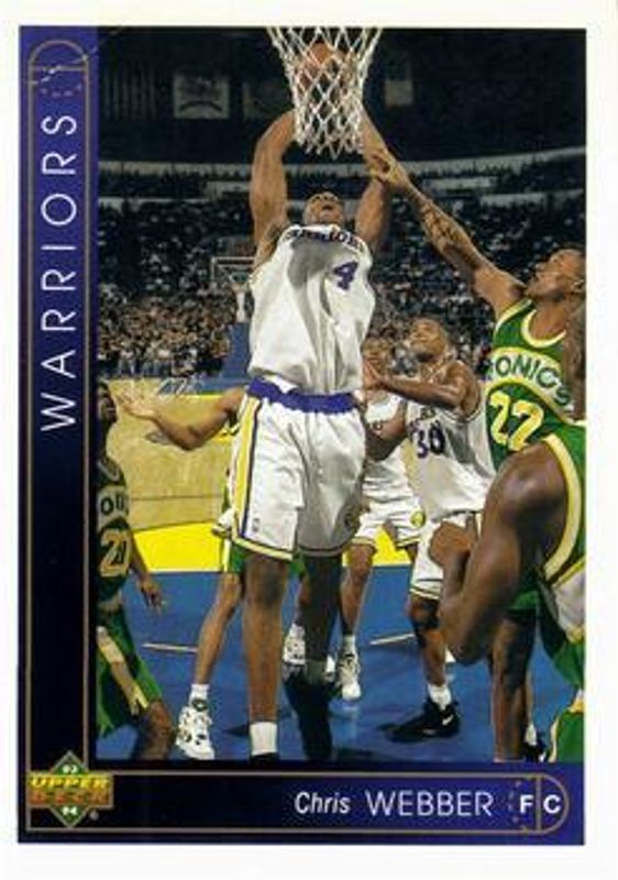 Chris Webber 1993 Upper Deck Golden Grahams (French) #28 Base Rookie RAW