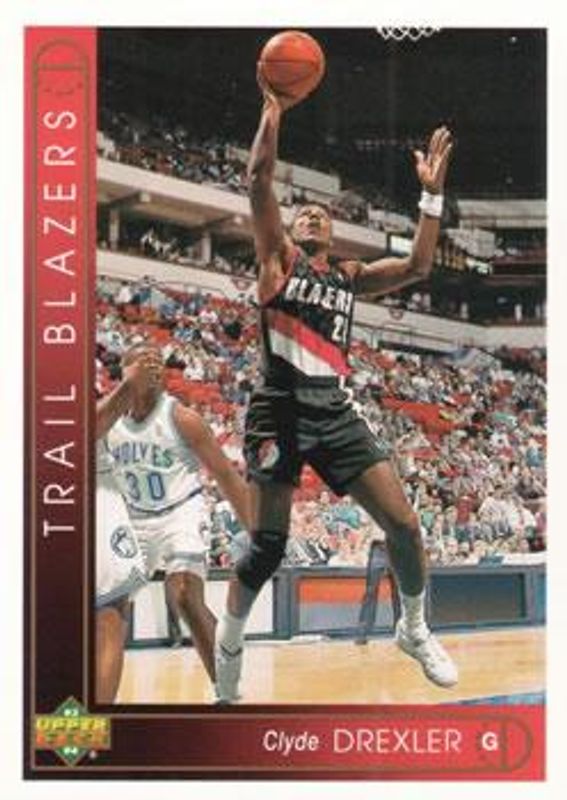 Clyde Drexler 1993 Upper Deck Golden Grahams (French) #16 Base RAW