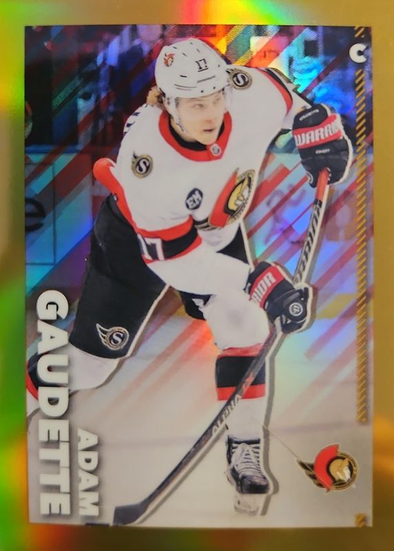 2022 Topps Chrome NHL Sticker Collection #348 Gold Refractor /50