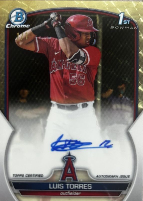 2023 Bowman Chrome #CPA-LT Prospect Auto - Superfractor /1 (1st)