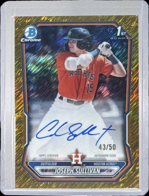 2026 Bowman Chrome #CPA-JSU Chrome Prospect Autographs - Gold Shimmer Refractor /50 (1st)