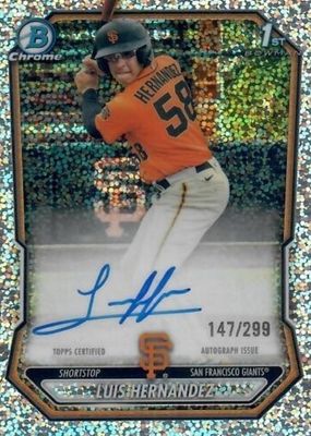 2026 Bowman Chrome #CPA-LH Chrome Prospect Autographs - Speckle Refractor /299 (1st)