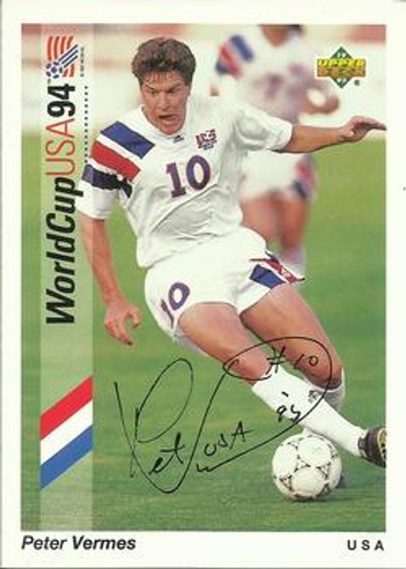 1993 Upper Deck World Cup Preview (English/Spanish) #24 USA Autographed