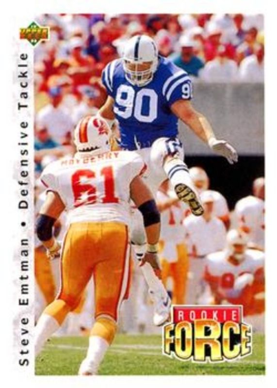 Steve Emtman 1992 Upper Deck #409 Base Rookie RAW