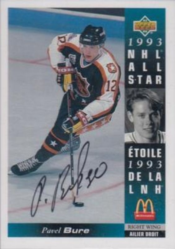 Pavel Bure 1993 Upper Deck McDonald's NHL All-Stars #McD-02 Autographs RAW