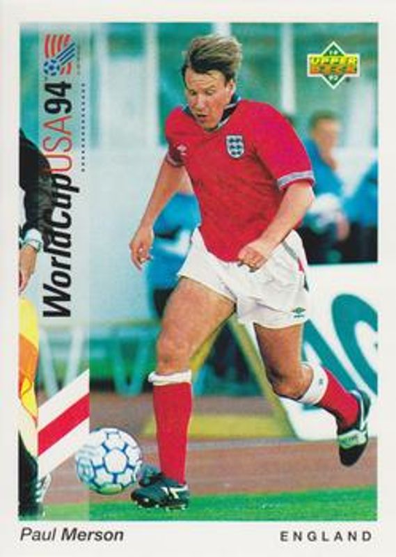 Paul Merson 1993 Upper Deck World Cup Preview (English/German) #156 Base RAW
