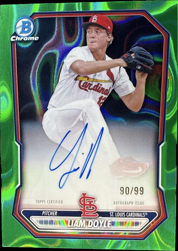 2026 Bowman Chrome #CPA-LD Chrome Prospect Autographs - Green Lava Refractor /99