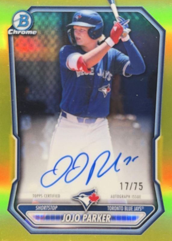 2026 Bowman Chrome #CPA-JPA Chrome Prospect Autographs - Yellow Refractor /75