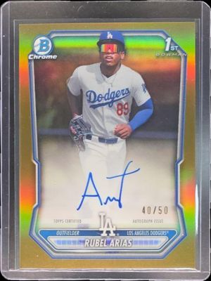 2026 Bowman Chrome #CPA-RAR Chrome Prospect Autographs - Gold Refractor /50 (1st)