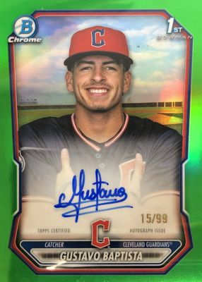 2026 Bowman Chrome #CPA-GB Chrome Prospect Autographs - Green Refractor /99 (1st)