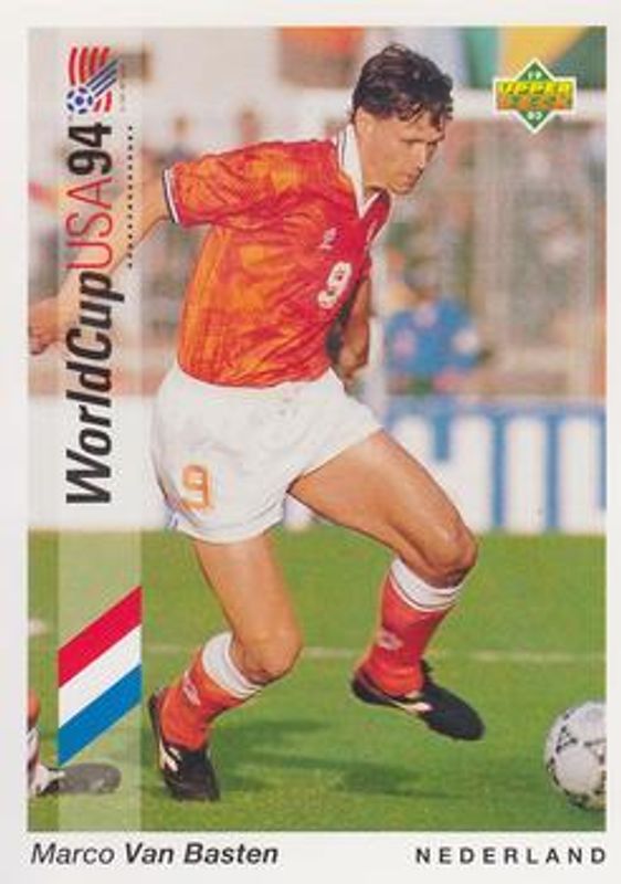 Marco van Basten 1993 Upper Deck World Cup Preview (English/German) #36 Base RAW