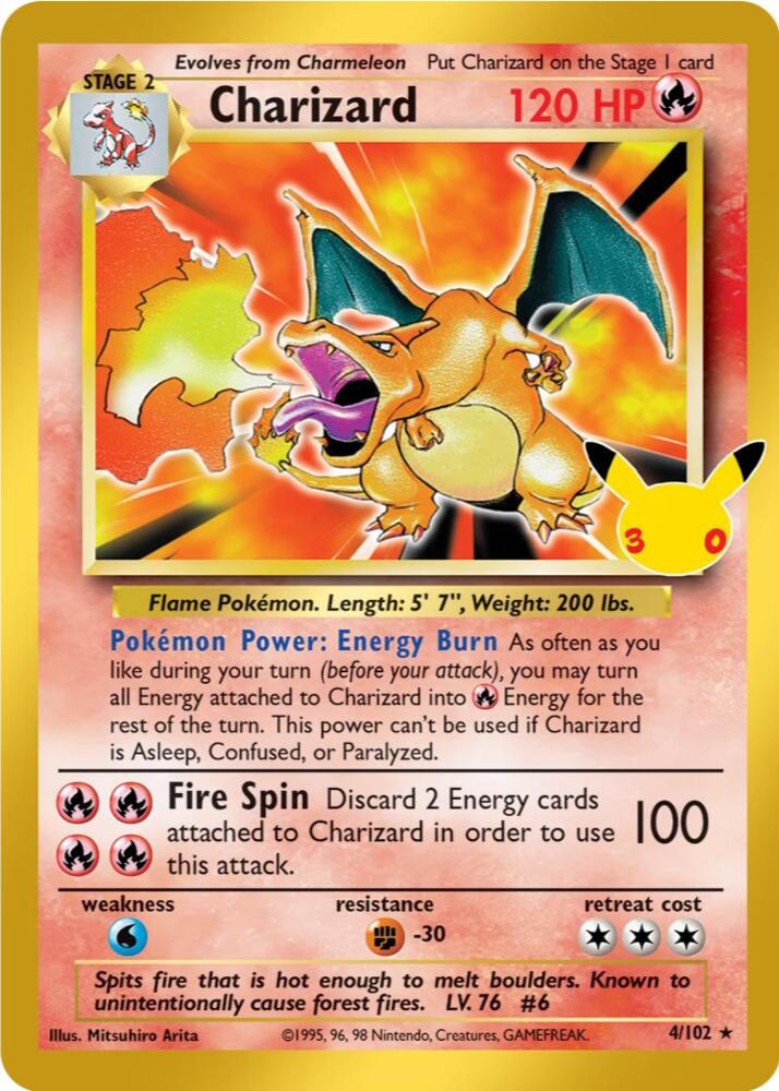 Charizard 2026 30th Celebration #4/102 Holo (Base Set) Price Guide ...