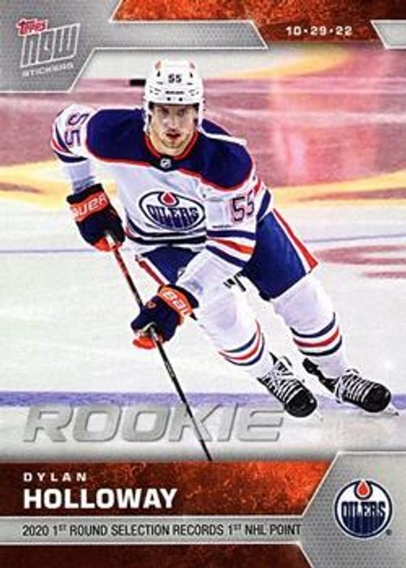 Dylan Holloway 2022 Topps Now NHL Stickers #35 Base Rookie RAW