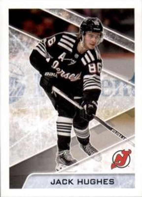 Jack Hughes 2022 Topps NHL Sticker Collection #632 Base RAW