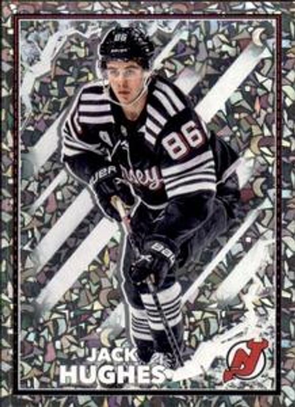 Jack Hughes 2022 Topps NHL Sticker Collection #293 Base RAW