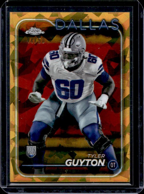 Tyler Guyton 2024 Topps Chrome Sapphire Edition #299 Gold /50 Rookie RAW