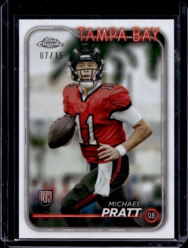 Michael Pratt 2024 Topps Chrome Sapphire Edition #217 White /15 Rookie RAW